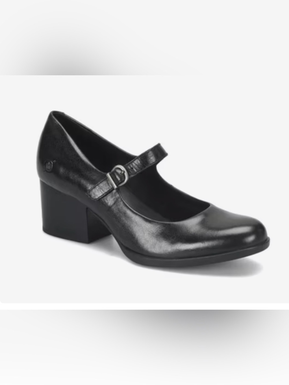Born Kiki Mary Jane Pumps Women’s 10M Black Leather Block Heel NWT